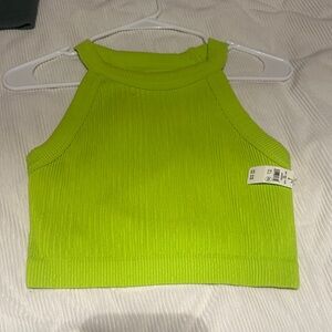 Aerie Bright Green Ribbed Tank Top